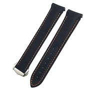 JZFOACHR Bandas de vigilancia de 20 mm Cabina de cuero Ratio de cuero para 300 Speedmaster At150 Planet Ocean Nylon Ratch Strap for Man Woman