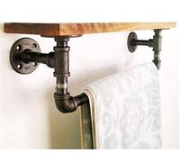 JZFOACHR Barra de Toalla, estantes flotantes, Estante de Almacenamiento de Tubo de Hierro Loft Estante de Pantalla de Dormitorio de Dormitorio (tamaño: 120 cm × 20 cm × 2 cm)