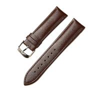 JZFOACHR BNS7FAPQ Corcha de reloj de cuero 14 mm 16 mm 18 mm 20 mm 22 mm Band de vigilancia para mujeres Accesorios de reloj sólido Hebilla marrón rojo (color: tamaño azul: 20 mm)