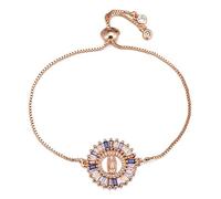 JZFOACHR Braceleta de cristal cúbico de princesa brillante de princesa Cierda