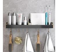 JZFOACHR Caddio de Esquina Caddy Espacio de Aluminio Estante de baño estantes flotantes con Ganchos estantes para Toallas