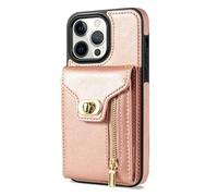 JZFOACHR Case de Billetera para iPhone 16 Pro Max/16 Pro/16 Plus/16, Crossbody Zipper Case con una Gran Cubierta de Cuero de Moda con Tarjetas espaciales, Purple, 16