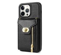 JZFOACHR Case de Billetera para iPhone 16 Pro Max/16 Pro/16 Plus/16, Crossbody Zipper Case con una Gran Cubierta de Cuero de Moda con Tarjetas espaciales, Purple, 16