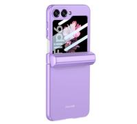 JZFOACHR Caso a Prueba de Choque para Galaxy Z Flip 6, Tapa del teléfono con Ranura para la Pluma de bisagra de succión magnética con película de Temperatura de Pantalla, púrpura