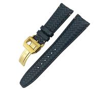 JZFOACHR COCA CORRECA PARA IWC PORTUGIESER PILOT IW394005 IW3777 Banda de reloj suave azul 20 mm 21 mm 22 mm Woven Genuine Leather Bands Watchs
