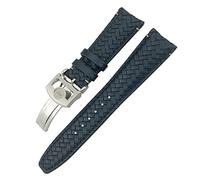 JZFOACHR COCA CORRECA PARA IWC PORTUGIESER PILOT IW394005 IW3777 Banda de reloj suave azul 20 mm 21 mm 22 mm Woven Genuine Leather Bands Watchs
