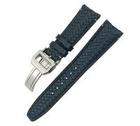 JZFOACHR COCA CORRECA PARA IWC PORTUGIESER PILOT IW394005 IW3777 Banda de reloj suave azul 20 mm 21 mm 22 mm Woven Genuine Leather Bands Watchs