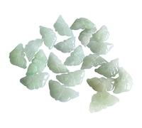 JZFOACHR Collares naturales con forma de mariposa, jade de grado A, colgantes, accesorios, regalo de joyería, 2 unidades (color: 1 unidad)