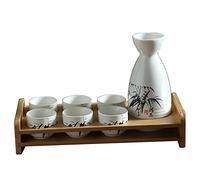 JZFOACHR con Estante de 7 Piezas de Copa de Sake Set de Porcelana Copas de cerámica de cerámica artesanías de Vino, f