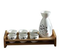 JZFOACHR con Estante de 7 Piezas de Copa de Sake Set de Porcelana Copas de cerámica de cerámica artesanías de Vino, f