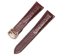 JZFOACHR Correa de reloj de cuero genuina para cocodrilo para un tanque en solitario London Calibo Leather Watch Band Band Men 16 mm 18 mm 20 mm 22 mm