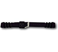 JZFOACHR Correas de muñeca 18 mm 20 mm 22 mm Silicone Rubber Body Ratio de vigilancia Negro Correa de deportes para hombres Mujeres