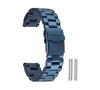 JZFOACHR Correas de muñeca Bule Watch Band 18 mm 20 mm 22 mm 24 mm 24 mm Sólido de acero inoxidable Corcha plegable con barras de resorte de metal para hombres