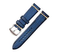 JZFOACHR Correas de relojes elegantes y elegantes para hombres para hombres, vintage de vegetales cambiables de vegetales Correa de cuero Correa antideslumbrante (plata azul, 22 mm), 22 mm, ágata