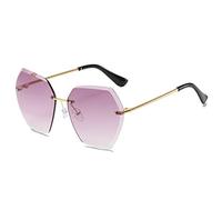 JZFOACHR Gafas de Sol Decorativas para Hombre y Mujer, de Metal, sin Marco, para Vacaciones al Aire Libre, Playa, Gafas de Sol de Playa (Color: G)