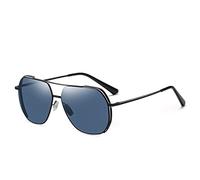 JZFOACHR Gafas de Sol polarizadas para Hombres y Mujeres Que conducen Gafas de Sol Decorativas de Moda de Metal (Color: C)