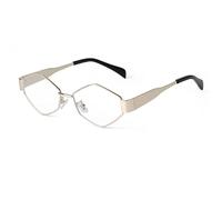 JZFOACHR Gafas de Sol poligonales con Montura de Metal Punk Vintage 2026 para Mujeres y Hombres, Gafas de Sol de conducción, Lentes Transparentes, Sombra Masculina UV