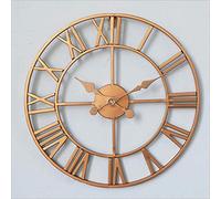 JZFOACHR Gran Reloj de Pared de jardín al Aire Libre, nuevos y Grandes números Romanos, Esfera Abierta Gigante, Metal Vintage, Reloj de Pared de Hierro Forjado, Reloj de Pared de Hierro Forjado,