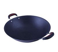 JZFOACHR Hierro de hierro fundido PiCh PiGo de hierro Wok antiestroso no cotizado Iron engrosado en espesas Gas de fondo de fondo redondra de fondo redondo, 38 cm