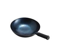 JZFOACHR Iron Wok hecho a mano chino sin recubrimiento gran sok antiadherente south free sartén de cocina para el hogar de cocina (tamaño: 34 cm/13.3in)