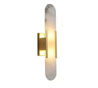 JZFOACHR Lámpara de Pared Simple Moderna, Apliques de Pared de mármol Natural, Hardware de Creatividad G4 Luces de Pared para Sala de Estar, Dormitorio, Pasillo de Restaurante de Pasillo Hotel