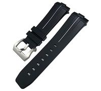 JZFOACHR Naturaleza negra de 24 mm Naturaleza suave Silicona Remoria de goma Fit para Panerai PAM00111/441 Store Butterfly Hebla Pulsea impermeable Pulsera