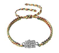 JZFOACHR Nuevos estiradores unisex stell hecha a mano ajustable cadena pulseras tibetanas buda tejido tejido colgante de cristal joya de joya de moda accesorios de moda para mujeres y hombres