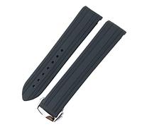 JZFOACHR Para 300 correa deportiva de extremo curvo Impermeable de acero inoxidable Banda de reloj de 22 mm 22 mm Caja de silicona de goma