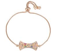 JZFOACHR Pulsera de encanto geométrico único Pulsera princesa cortada de circonía cúbica Pulsera de cadena ajustable de cristal regalo femenino