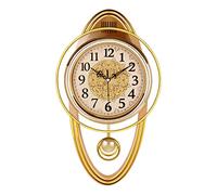 JZFOACHR Reloj de Pared silencioso El Reloj Moderno de la Pared Batería Retro Relojes de Pared con péndulo para el Movimiento de barridos en el hogar para la Oficina (un Color de Madera)