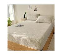 JZFOACHR Sábanas Ajustables de Lujo 100% algodón, tamaño Twin-XL, Queen King, Las más Suaves, sin colchas, Bolsillo Profundo elástico, Solo una sábana Ajustable (Color: E, tamaño: Twin-XL)