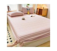 JZFOACHR Sábanas Ajustables de Lujo 100% algodón, tamaño Twin-XL, Queen King, Las más Suaves, sin colchas, Bolsillo Profundo elástico, Solo una sábana Ajustable (Color: E, tamaño: Twin-XL)