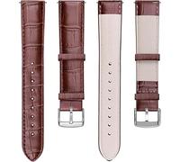JZFOACHR Straps de muñeca Accesorios de reloj Men Women Watch Band Reemplazo de la banda Correas de cuero genuino Relojes de la banda de muñeca con la hebilla plateada (marrón)