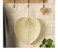 JZFOACHR Ventilador de bambú en Forma de durazno Hecho a Mano Summer Cool Big Big Cattail Color Fan Hand Fan Fan Handheld Fan Handmade Art Ban