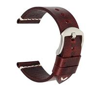 JZFOACHR Vintage de cuero de vaca Handmade Strap Wnist Wnip Wnist 20 mm 22 mm 22 mm 23 mm de 24 mm Banda de reloj