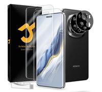 JZG 2 + 2 piezas para protector de pantalla Honor Magic 6 Pro, 2 protectores de pantalla de poliuretano, 2 protectores de pantalla de vidrio templado para Magic 6 Pro de lente, Autocuración, sin