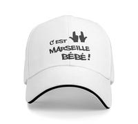 JZGESOM C'est Pas La Capitale C'est Marseill Bébé Jul Gorras de béisbol Casual JUL Sandwich Caps Hombres Mujeres Transpirable Sombrero de Sol Deporte