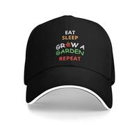 JZGESOM Juego Divertido Comer Dormir Crecer un jardín Repetir Gorra de béisbol Gamer Running Hippie Trucker Hat Summer Sun Visor Women Men Snapback Cap