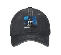 JZGESOM Nuevo 2023 Crosses Band Music Graphic Piano & Cross Denim Hat Durable para Todas Las Estaciones Gorra de béisbol para Hombre