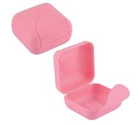 Jzhen 2 PCS Cuadrado pequeño jabonera Caja, Portátil Caja de Contenedor de Jabón de Color Caramelo para Deportivo Al Aire Libre