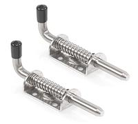 Jzhen 2Pcs Pestillo con Muelle, Corredera Pestillo de Muelle con Agarre Resistente, Pestillo de Muelle para Puerta, Pestillo de Resorte para Portones Garaje y Puertas de Cobertizo