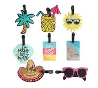 Jzhen 8 Pcs Etiquetas para Equipaje de Viaje, Bonitas Etiquetas de Equipaje Seguras, Identificador Maletas Viaje, Etiquetas del Viaje Bolso del Equipaje de Maleta