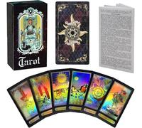 Jzhen Cartas del Tarot para Principiantes, Baraja de 78 Cartas de Tarot con Guía, Tarot de Aprendizaje, Baraja de Tarot Clásica, Herramienta de Adivinación (Versión Inglesa)