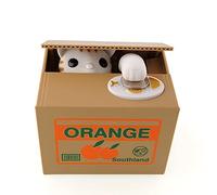 Jzhen Hucha Electrónica Infantil - Hucha Automatica Gato Roba la Moneda de Dinero