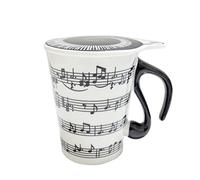 Jzhen Taza de Cerámica con Tapa Desayuno Regalo para Amigos