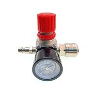 JZK 1/4" Regulador de presión de compresor de aire, regulador de presión neumático 1/4", válvula de control de presión con conexión de 140 psi 12 bar