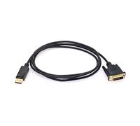 JZK 1,8 m Cable para DisplayPort a DVI, conversor adaptador unidireccional para DP macho a DVI macho chapado en oro para ordenador portátil, proyector, monitor, HDTV, para Lenovo, para Dell