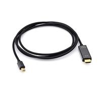 JZK 1,8M Cable Mini DisplayPort a HDMI, conversor Adaptador unidireccional de Mini DisplayPort (DP) a HDMI Chapado en Oro para Thunderbolt 1/2, para MacBook Air, para Surface Pro y para Lenovo