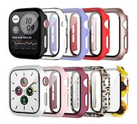 JZK 10 piezas de carcasa para Apple Watch 3/2/1 42mm con pantalla de vidrio templado, protección completa HD Ultra Thin Case para iWatch