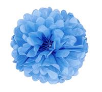 JZK 10 x Bebe azul Pompones papel 25 cm pom poms ponpon pompom bolas flores para decoración boda cumpleaños fiesta bautismos, pompón decorativo de fiesta, decoración de dormitorio para niñas